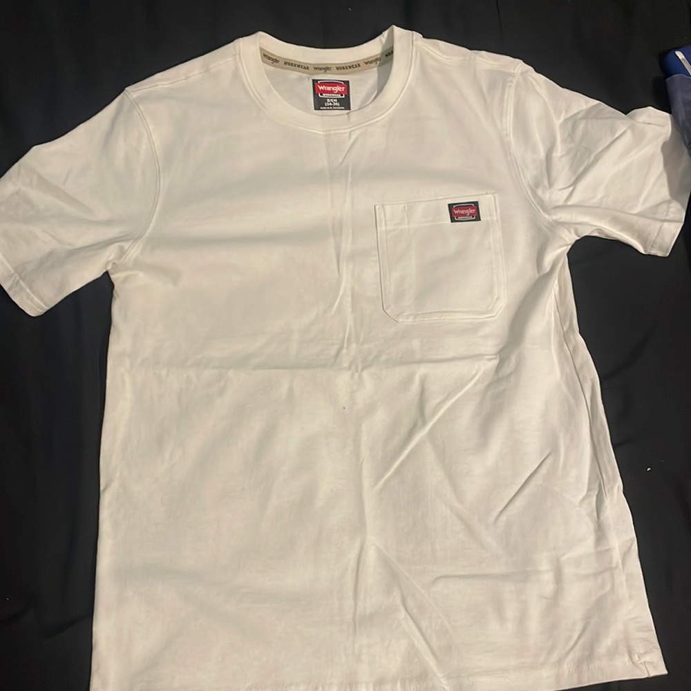 White Wrangler Pocket Tee